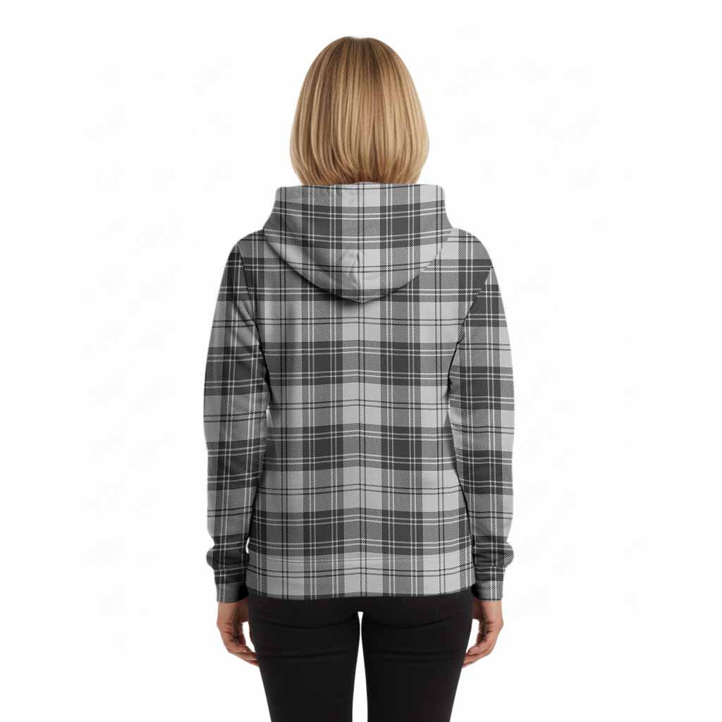 Glen Tartan Crest Hoodie Ferocious Lion Style