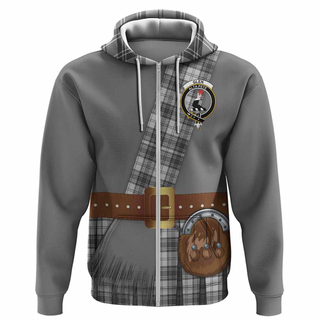 Glen Tartan Crest Hoodie Kilt Costume Style