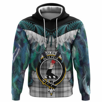 Glen Tartan Crest Hoodie New Zealand Maori Korowai Cloak