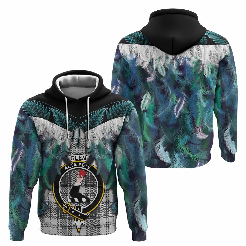 Glen Tartan Crest Hoodie New Zealand Maori Korowai Cloak