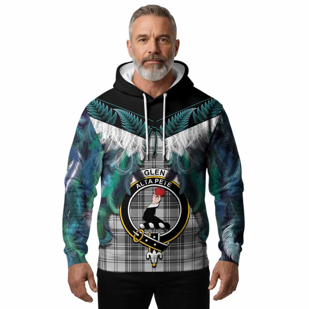 Glen Tartan Crest Hoodie New Zealand Maori Korowai Cloak