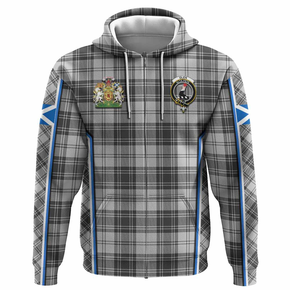 Glen Tartan Crest Hoodie Scotland Coat of Arm Flag Style - Tartan Vibes Clothing