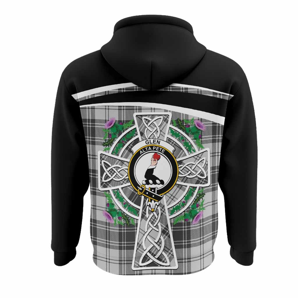 Glen Tartan Crest Hoodie Scottish Thistle Celtic Cross Alba Gu Brath