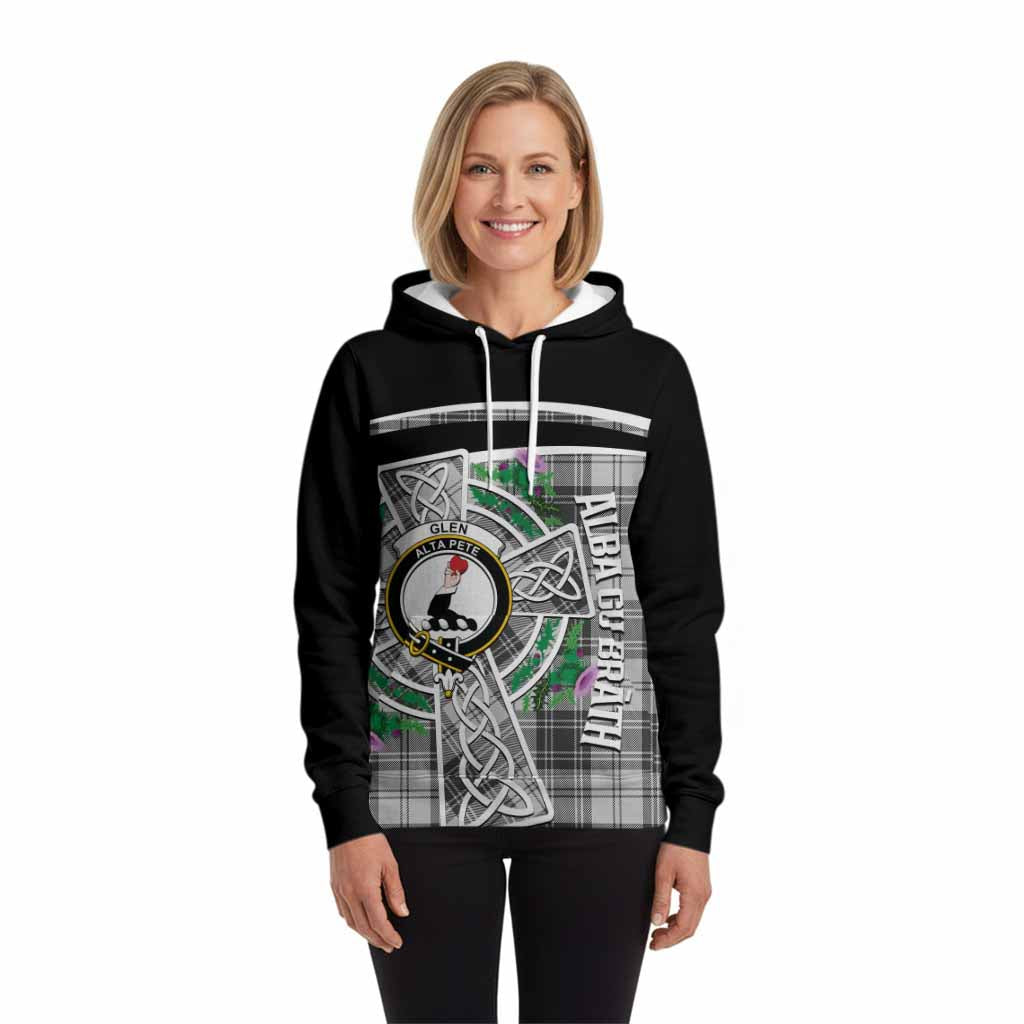 Glen Tartan Crest Hoodie Scottish Thistle Celtic Cross Alba Gu Brath