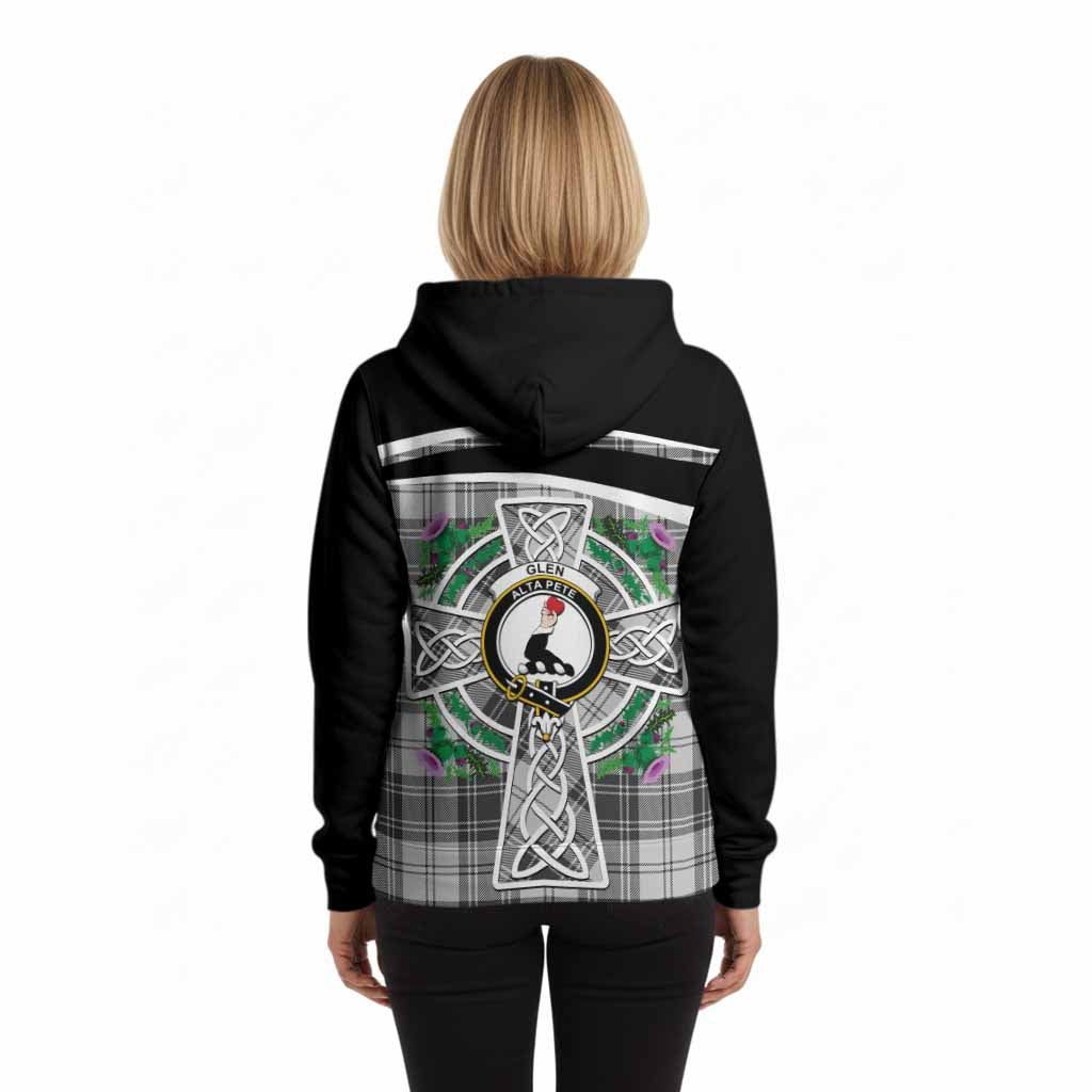 Glen Tartan Crest Hoodie Scottish Thistle Celtic Cross Alba Gu Brath