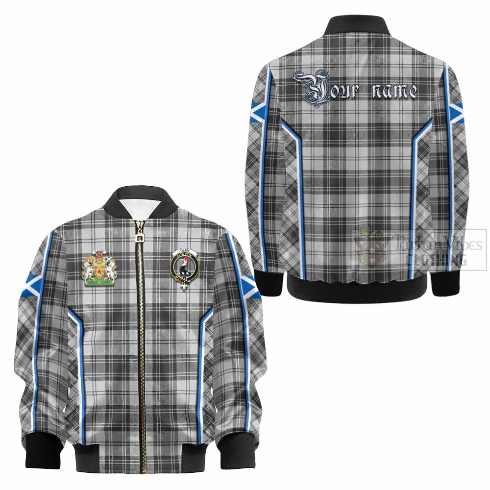 Glen Tartan Crest Kid Bomber Jacket Scotland Coat of Arm Flag Style - Tartan Vibes Clothing
