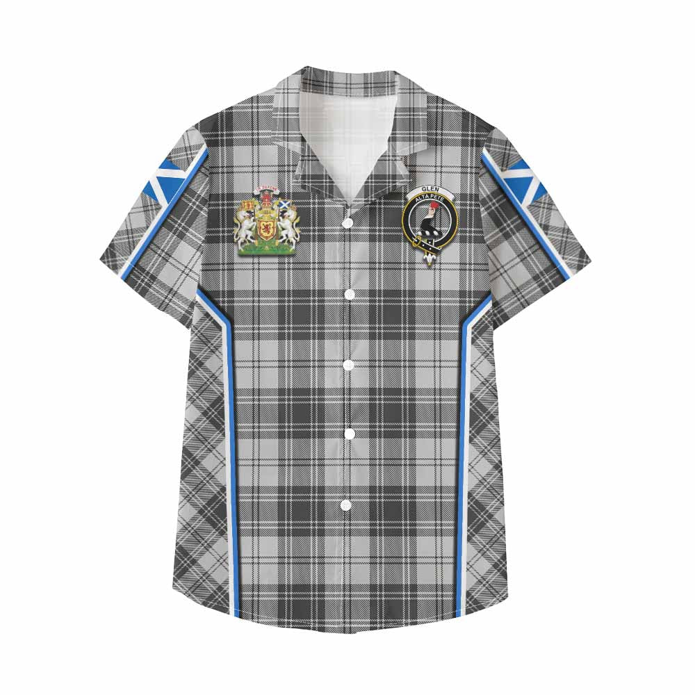 Glen Tartan Crest Kid Hawaiian Shirt Scotland Coat of Arm Flag Style - Tartan Vibes Clothing