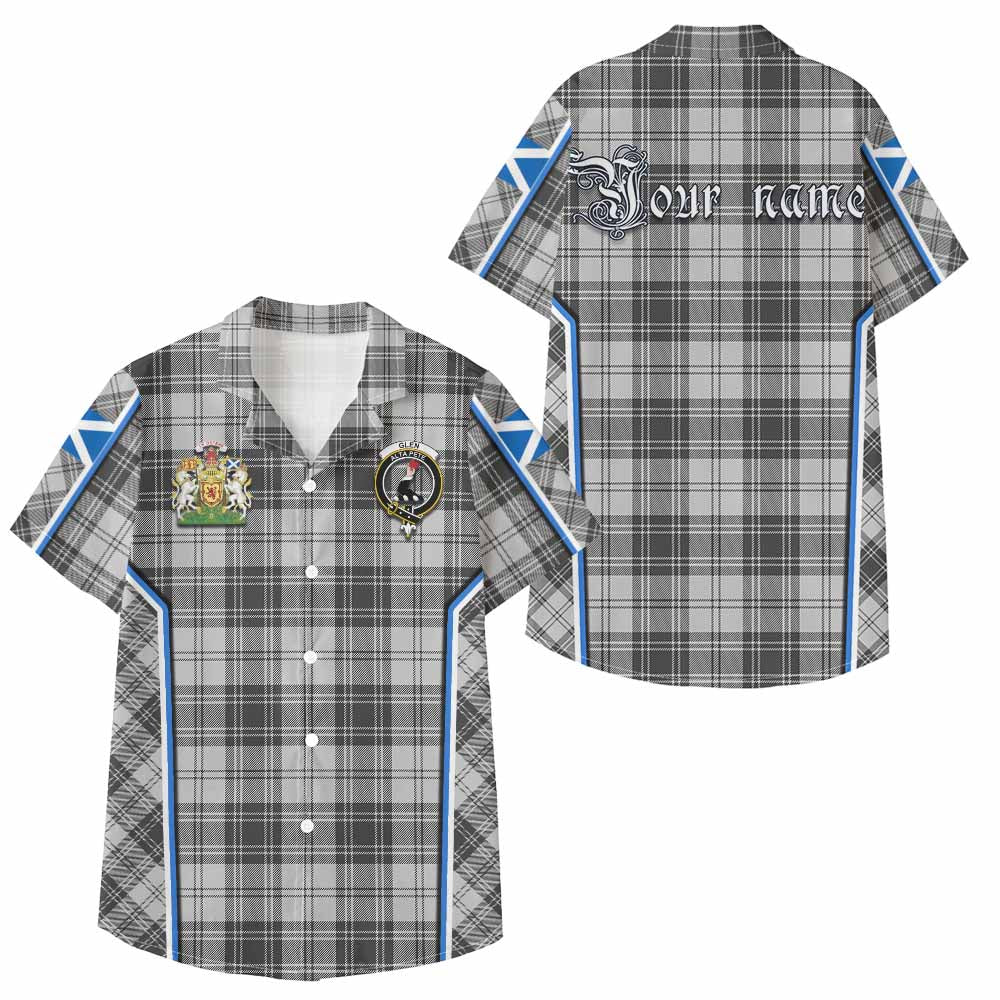 Glen Tartan Crest Kid Hawaiian Shirt Scotland Coat of Arm Flag Style - Tartan Vibes Clothing