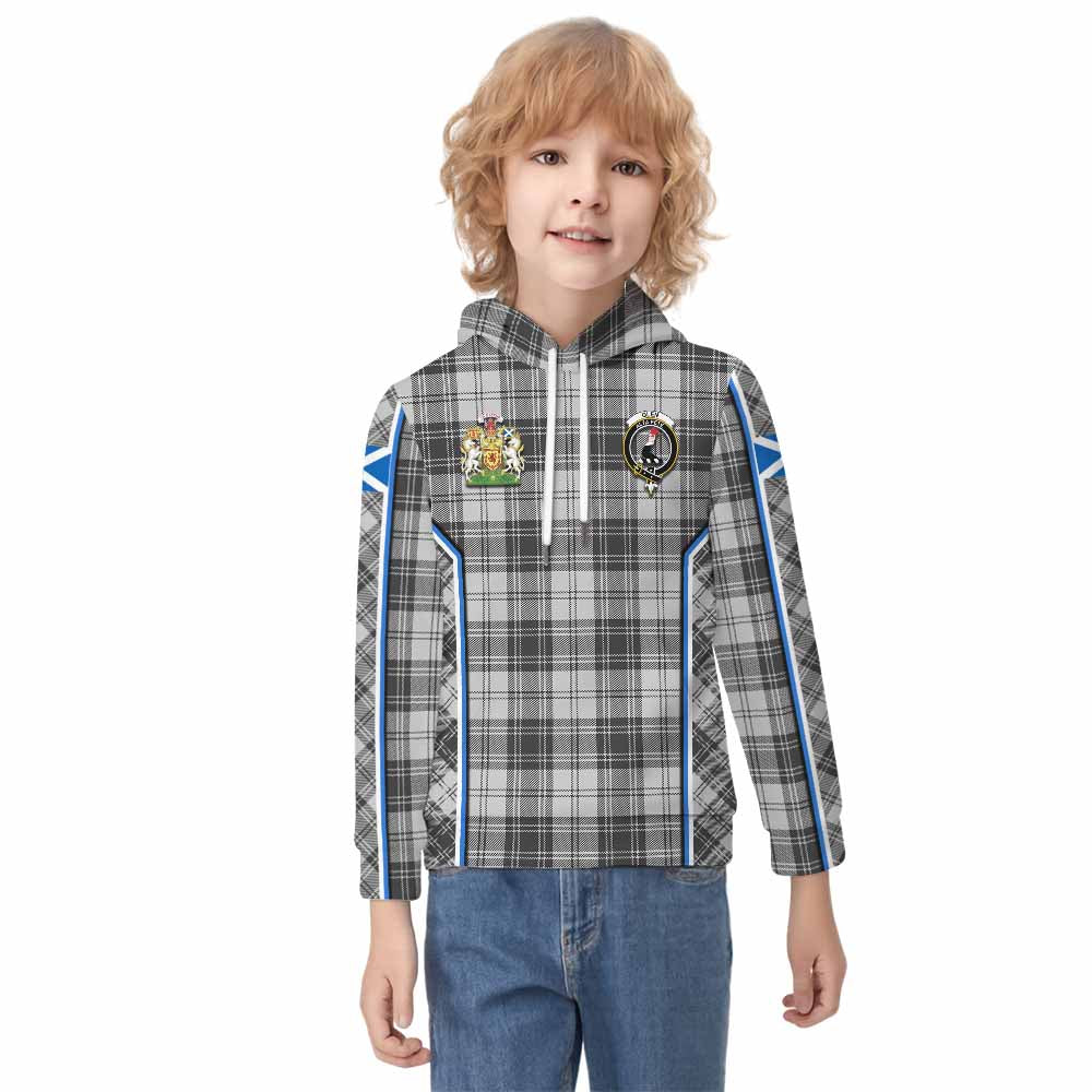 Glen Tartan Crest Kid Hoodie Scotland Coat of Arm Flag Style - Tartan Vibes Clothing