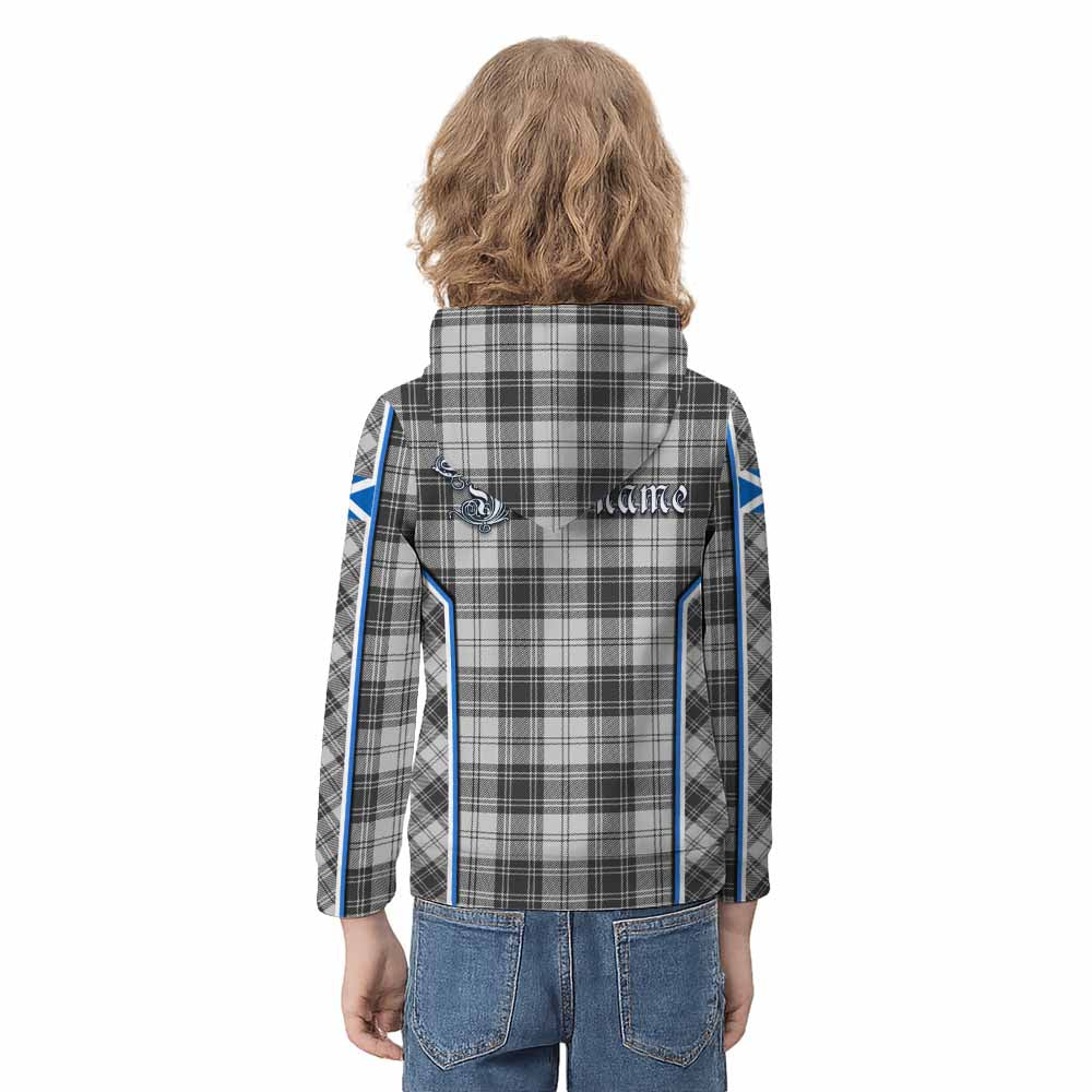 Glen Tartan Crest Kid Hoodie Scotland Coat of Arm Flag Style - Tartan Vibes Clothing