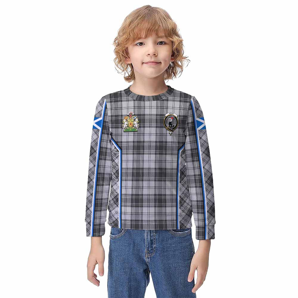 Glen Tartan Crest Kid Knitted Sweatshirt Scotland Coat of Arm Flag Style - Tartan Vibes Clothing