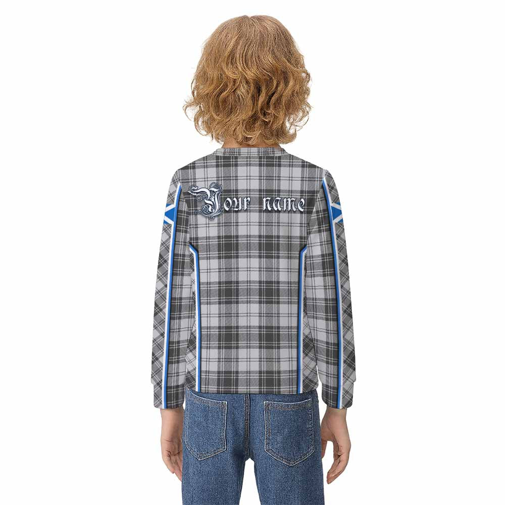 Glen Tartan Crest Kid Knitted Sweatshirt Scotland Coat of Arm Flag Style - Tartan Vibes Clothing