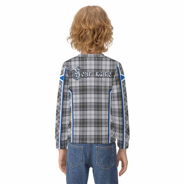 Glen Tartan Crest Kid Knitted Sweatshirt Scotland Coat of Arm Flag Style - Tartan Vibes Clothing