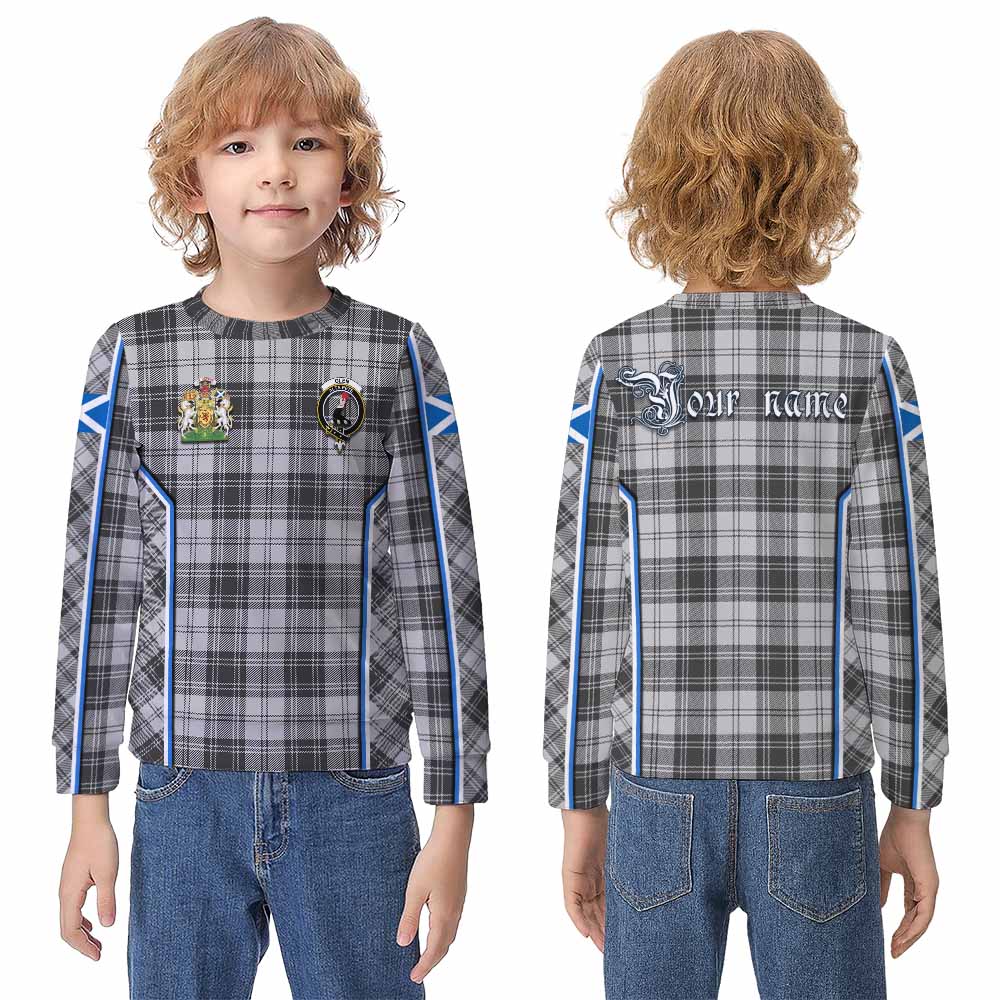 Glen Tartan Crest Kid Knitted Sweatshirt Scotland Coat of Arm Flag Style - Tartan Vibes Clothing