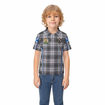 Glen Tartan Crest Kid Polo Shirt Scotland Coat of Arm Flag Style - Tartan Vibes Clothing