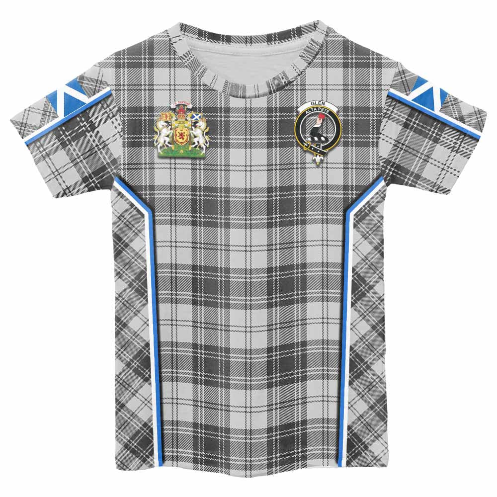 Glen Tartan Crest Kid T-shirt Scotland Coat of Arm Flag Style - Tartan Vibes Clothing