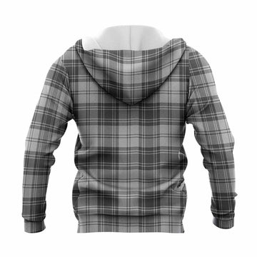 Glen Tartan Crest Knitted Hoodie Ferocious Lion Style