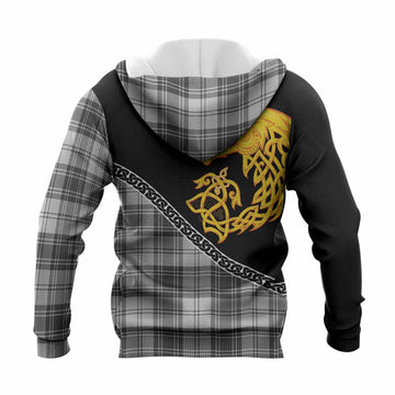 Glen Tartan Crest Knitted Hoodie Legendary Dragon Knot Half Style