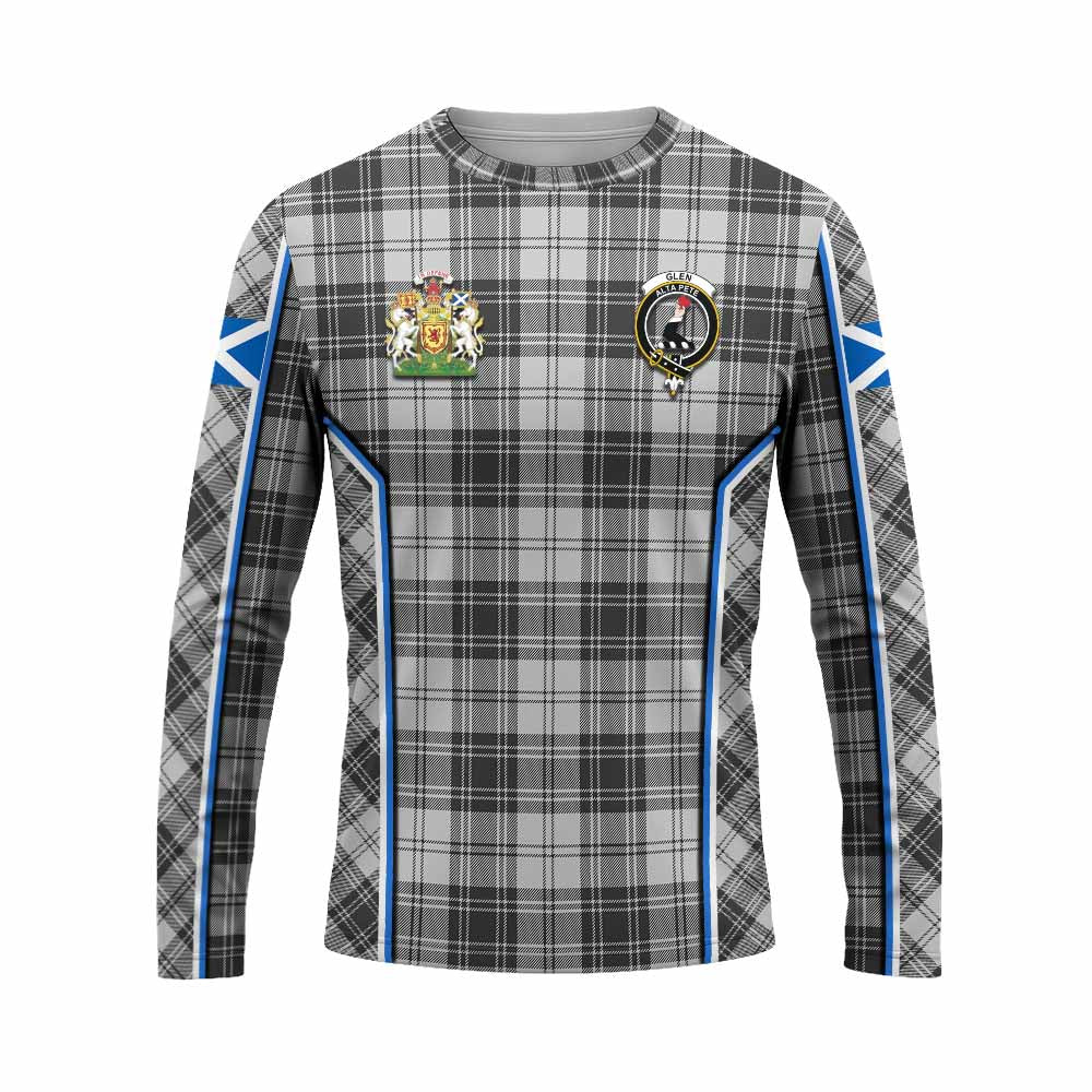 Glen Tartan Crest Long Sleeve T-Shirt Scotland Coat of Arm Flag Style - Tartan Vibes Clothing