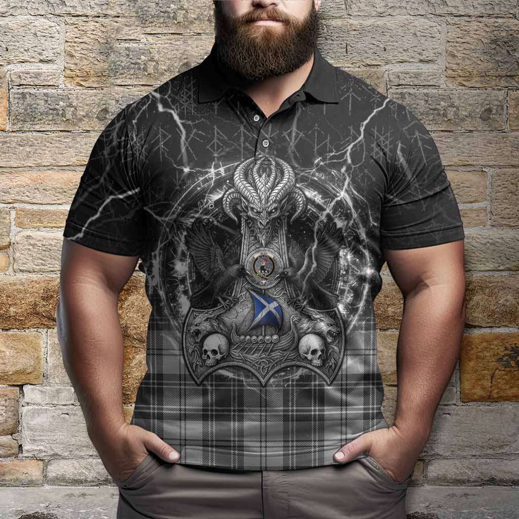 Glen Tartan Crest Polo Shirt Celtic Odin's Raven Legacy