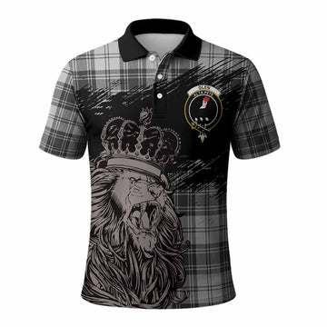 Glen Tartan Crest Polo Shirt Crowned Lion Heritage Style