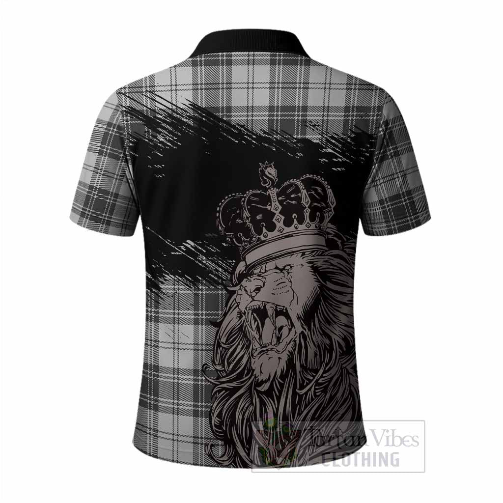 Glen Tartan Crest Polo Shirt Crowned Lion Heritage Style