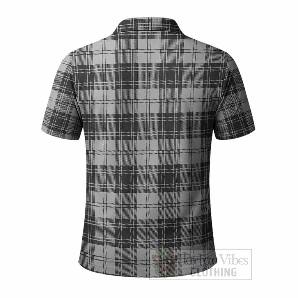Glen Tartan Crest Polo Shirt Ferocious Lion Style
