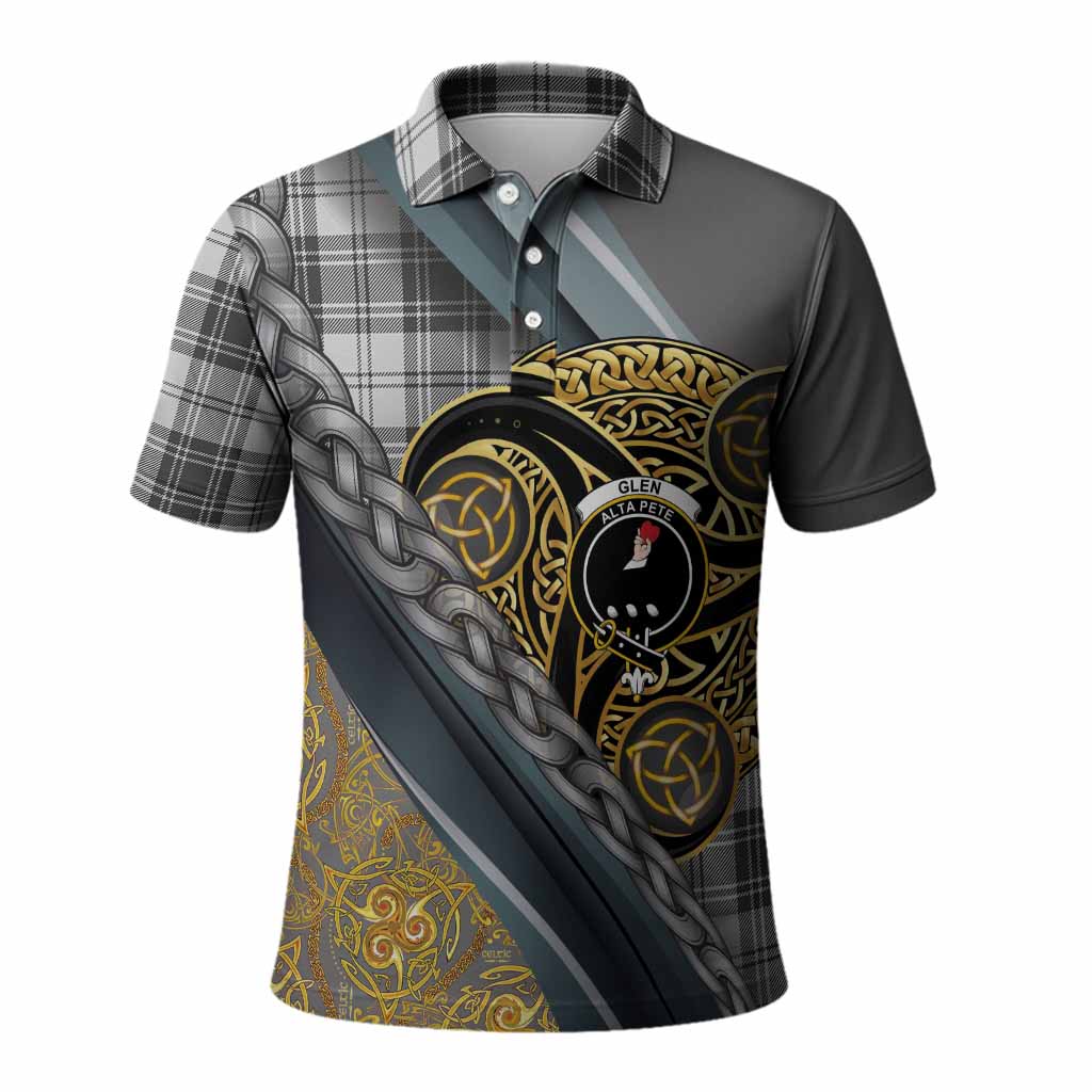 Glen Tartan Crest Polo Shirt Scottish Triskele Celtic