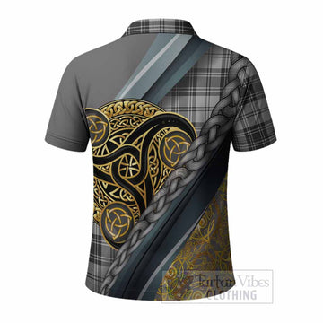 Glen Tartan Crest Polo Shirt Scottish Triskele Celtic