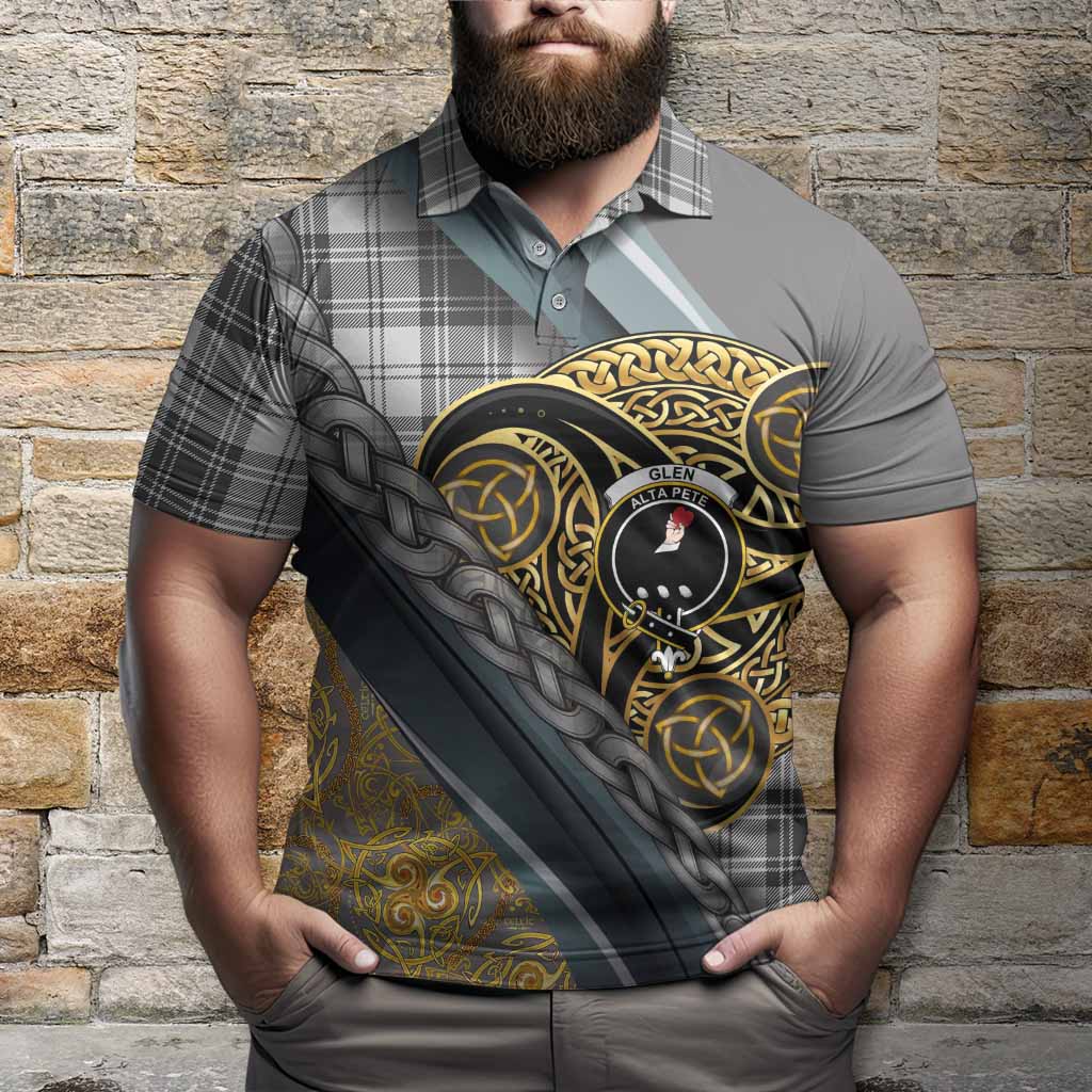 Glen Tartan Crest Polo Shirt Scottish Triskele Celtic