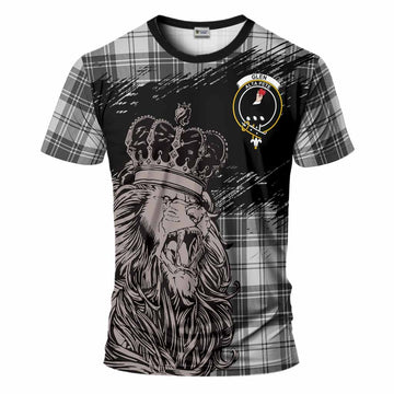 Glen Tartan Crest T-Shirt Crowned Lion Heritage Style