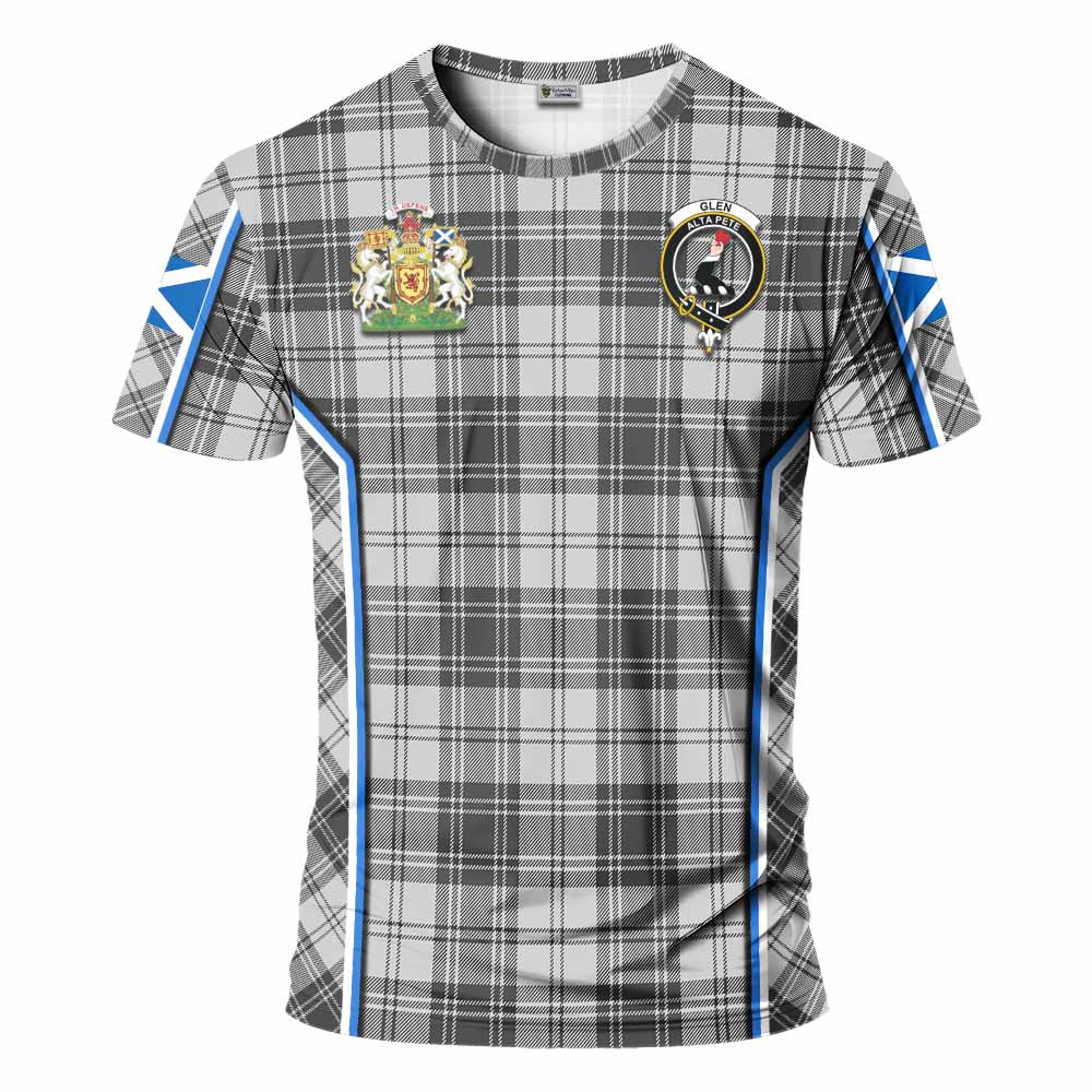 Glen Tartan Crest T-shirt Scotland Coat of Arm Flag Style - Tartan Vibes Clothing