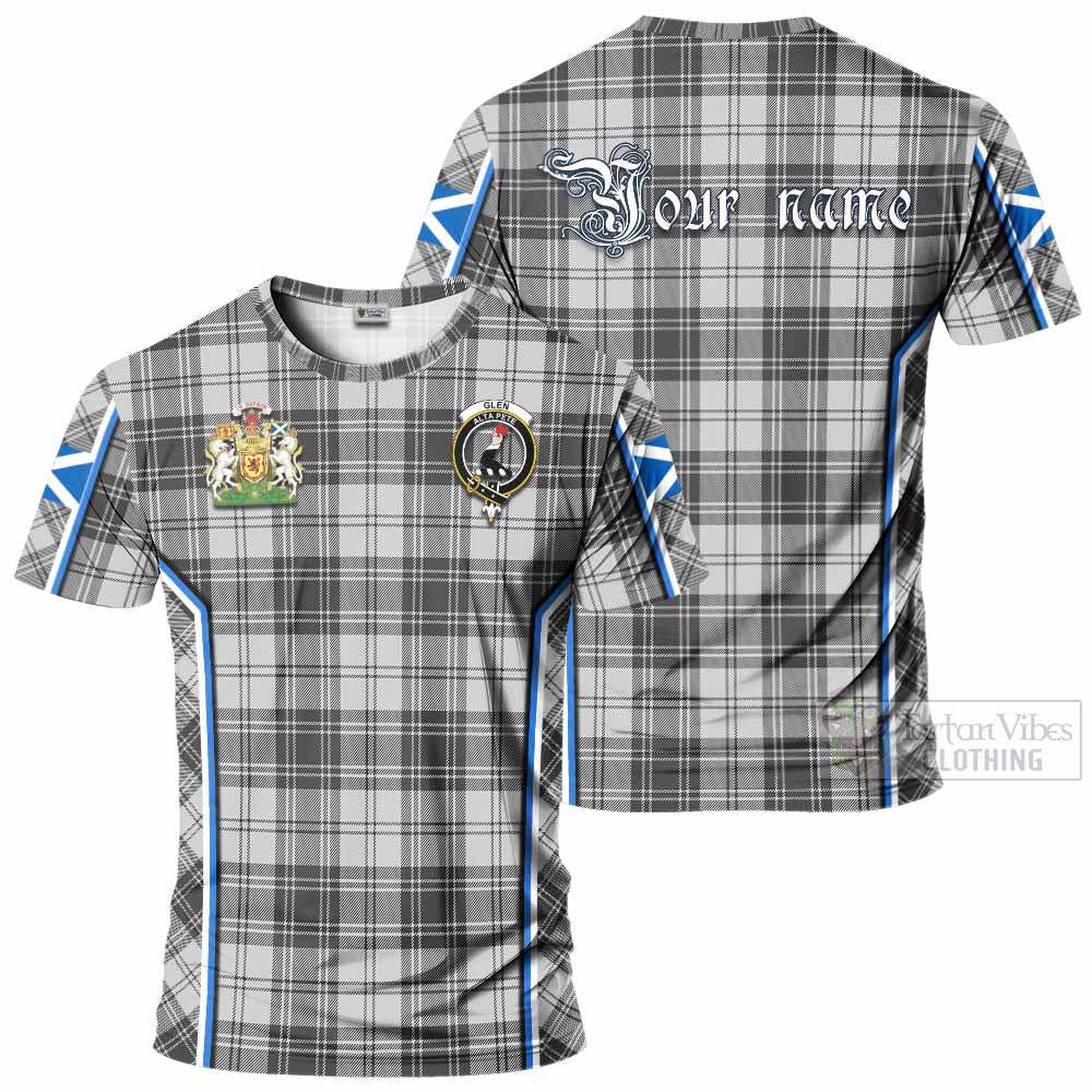 Glen Tartan Crest T-shirt Scotland Coat of Arm Flag Style - Tartan Vibes Clothing