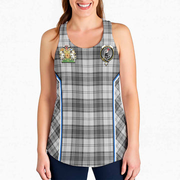 Glen Tartan Crest Women Racerback Tanks Scotland Coat of Arm Flag Style - Tartan Vibes Clothing