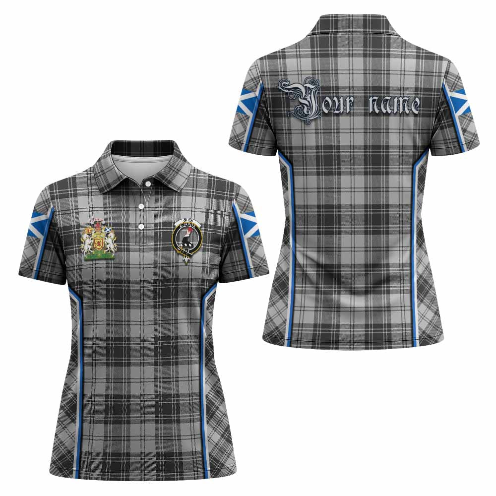 Glen Tartan Crest Women's Polo Shirt Scotland Coat of Arm Flag Style - Tartan Vibes Clothing