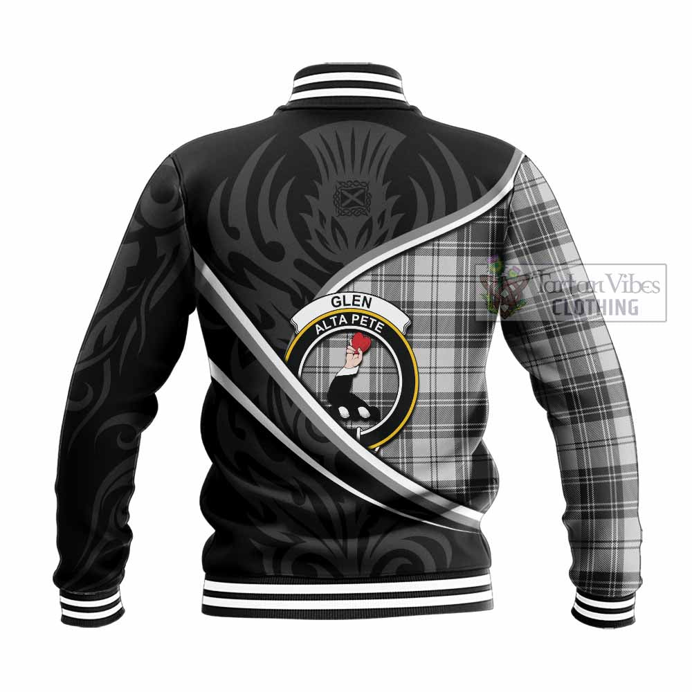 Glen Tartan Family Crest Baseball Jacket Celtic Scottish Thistle Floral - Tartan Vibes Clothing