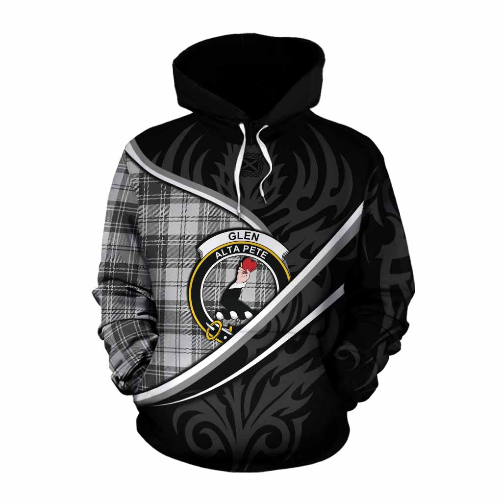 Glen Tartan Family Crest Cotton Hoodie Celtic Scottish Thistle Floral - Tartan Vibes Clothing