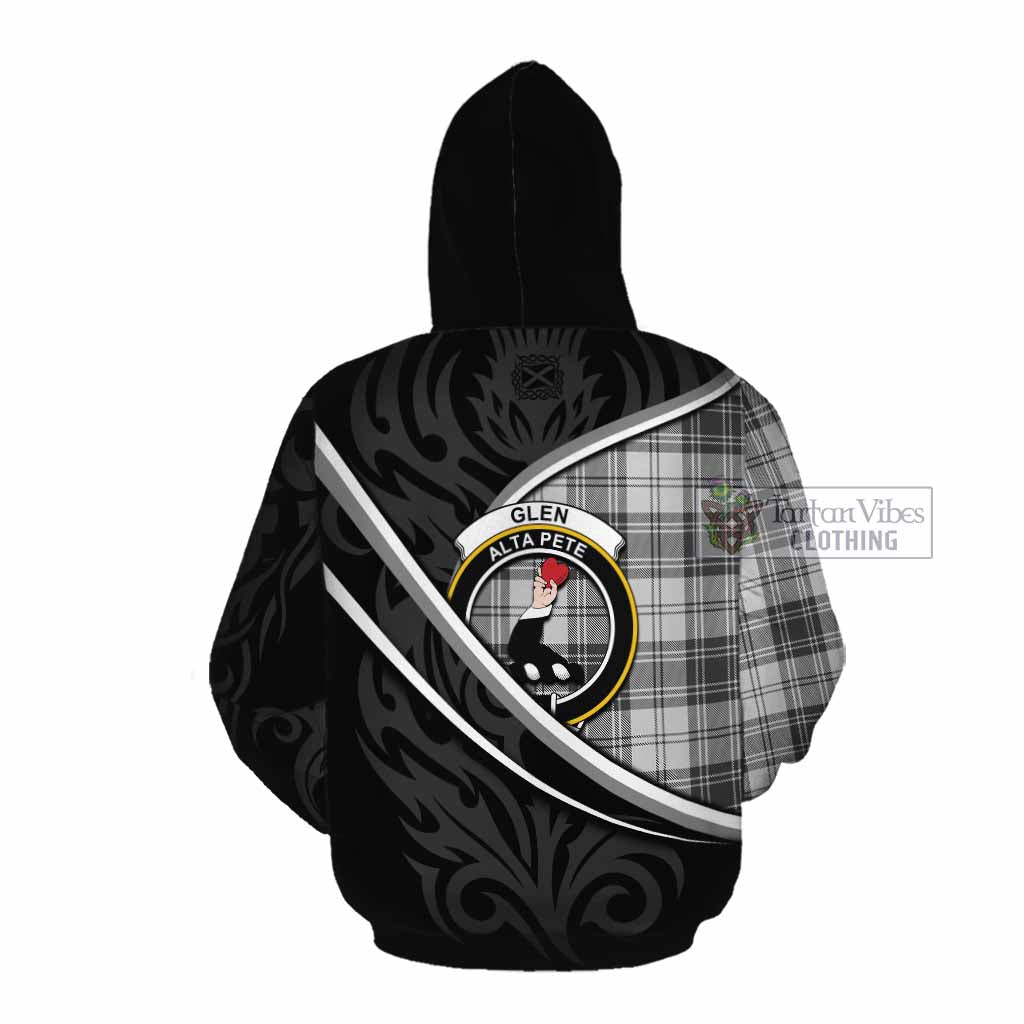 Glen Tartan Family Crest Cotton Hoodie Celtic Scottish Thistle Floral - Tartan Vibes Clothing