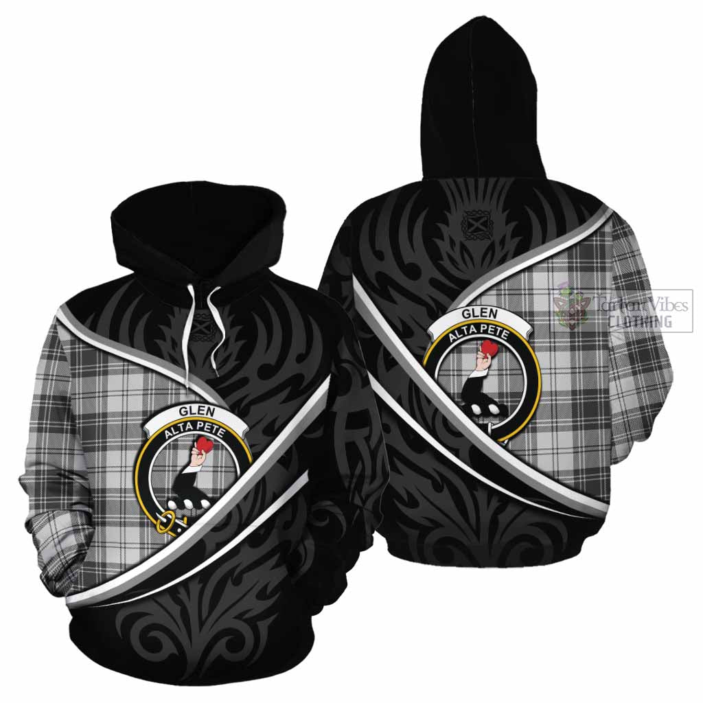 Glen Tartan Family Crest Cotton Hoodie Celtic Scottish Thistle Floral - Tartan Vibes Clothing