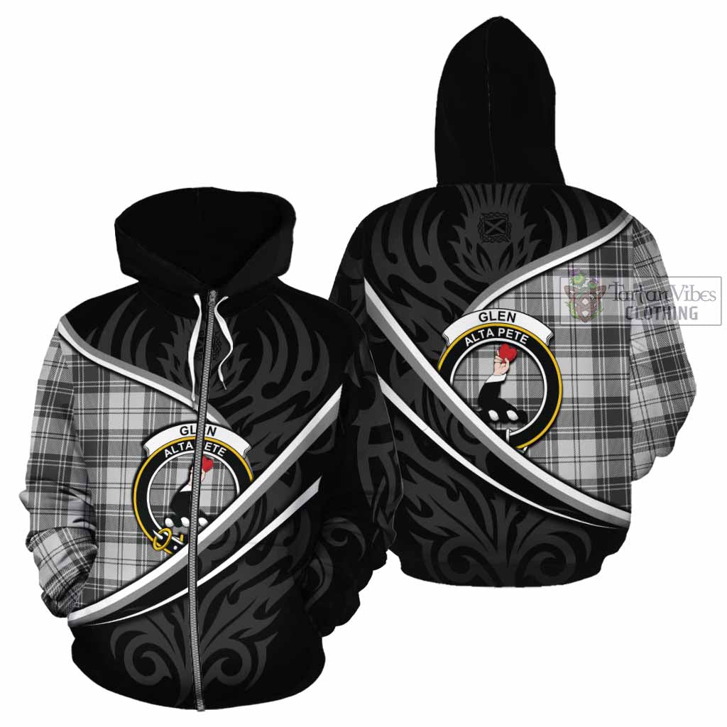 Glen Tartan Family Crest Cotton Hoodie Celtic Scottish Thistle Floral - Tartan Vibes Clothing