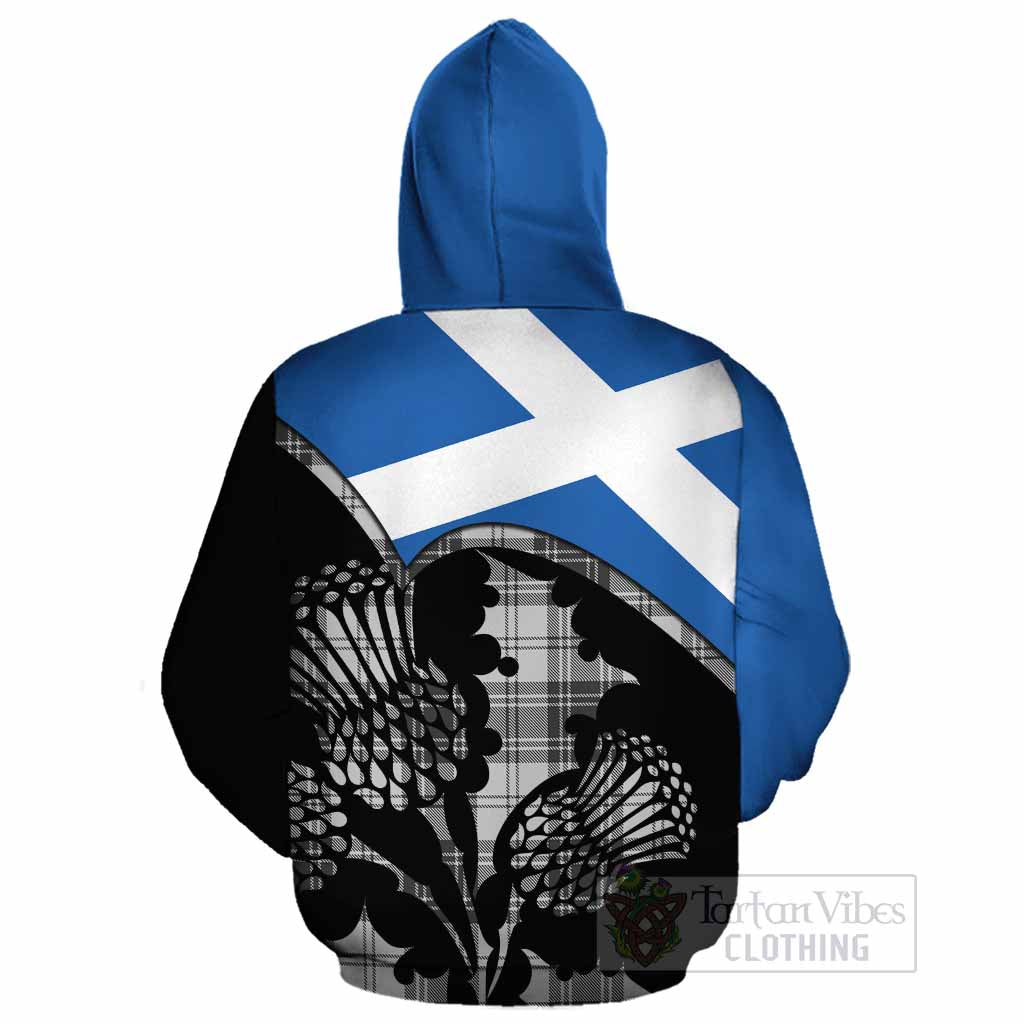 Glen Tartan Family Crest Cotton Hoodie Scotland Thistle Floral Flag Style