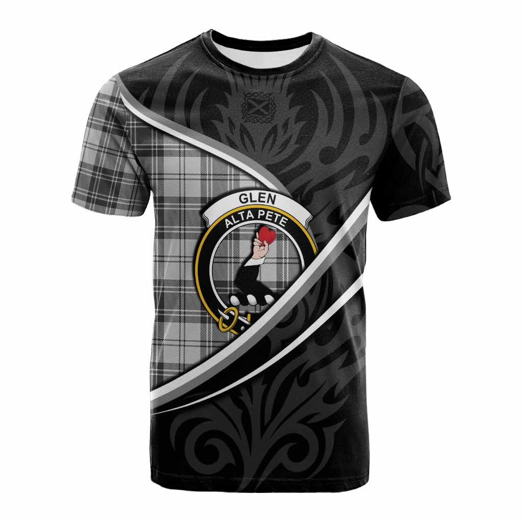 Glen Tartan Family Crest Cotton T-shirt Celtic Scottish Thistle Floral - Tartan Vibes Clothing