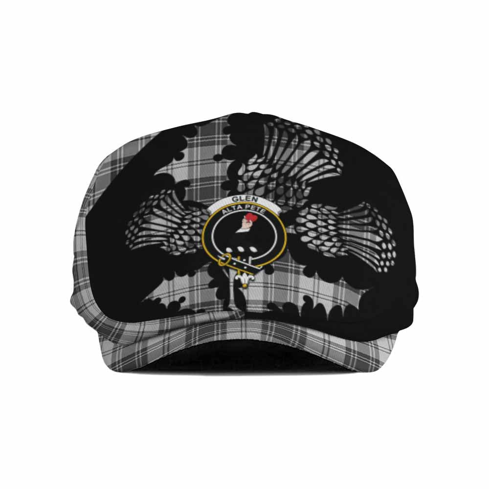 Glen Tartan Family Crest Flat Cap, Jeff Cap Scotland Thistle Floral