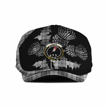 Glen Tartan Family Crest Flat Cap, Jeff Cap Scotland Thistle Floral