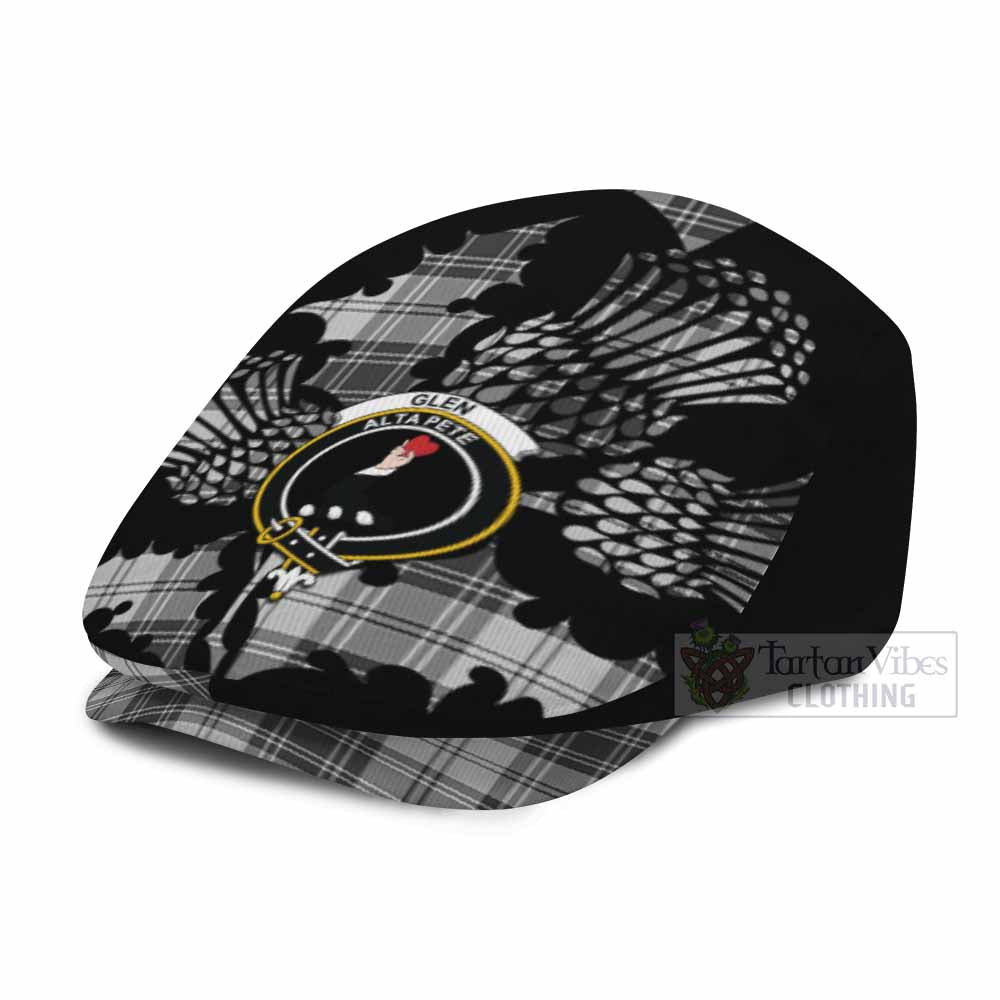 Glen Tartan Family Crest Flat Cap, Jeff Cap Scotland Thistle Floral
