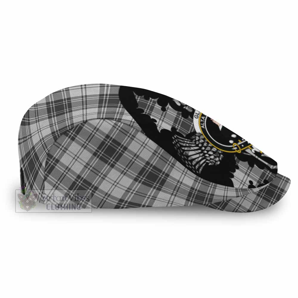 Glen Tartan Family Crest Flat Cap, Jeff Cap Scotland Thistle Floral