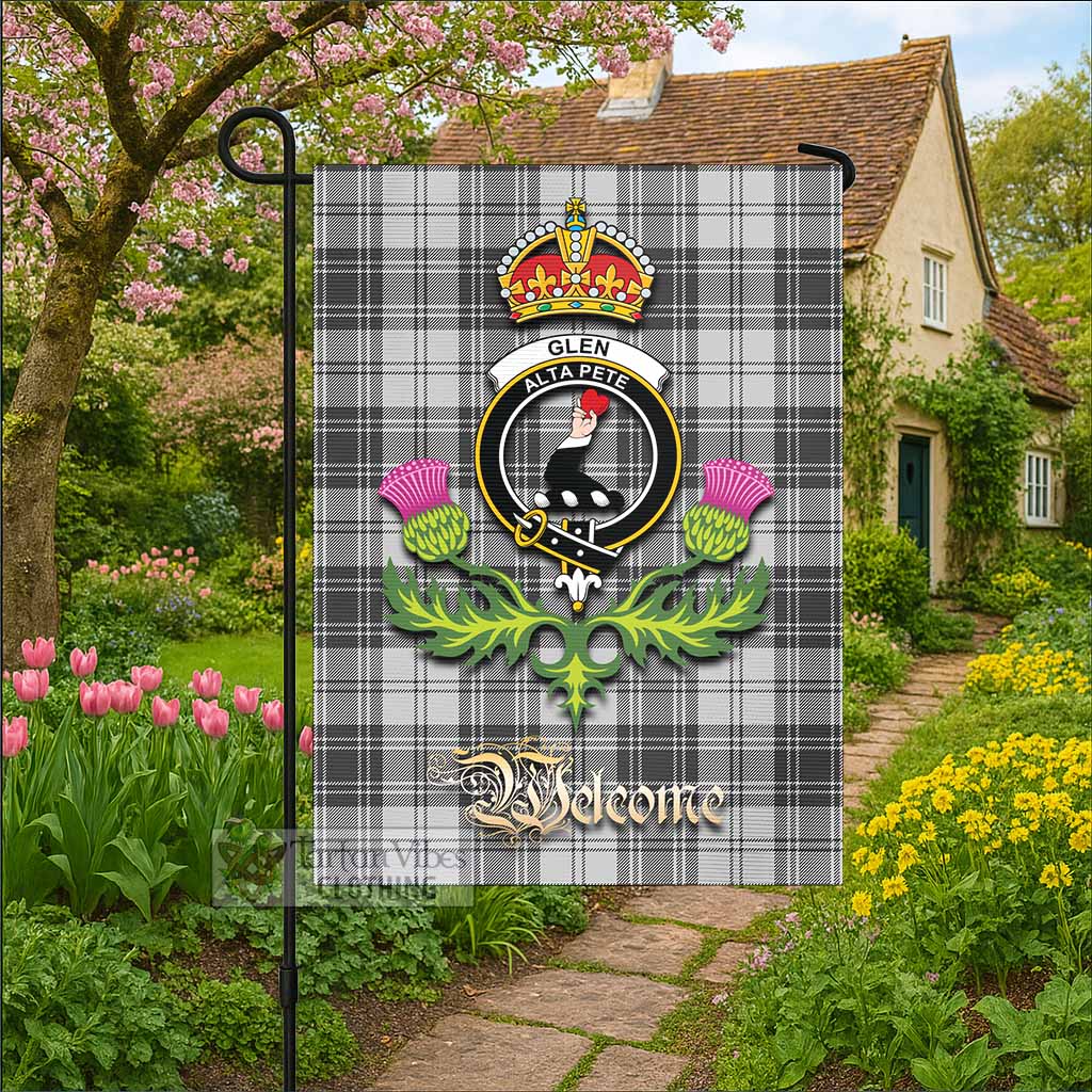 Glen Tartan Family Crest Garden Flag Royal Thistle Welcome Style - Tartan Vibes Clothing