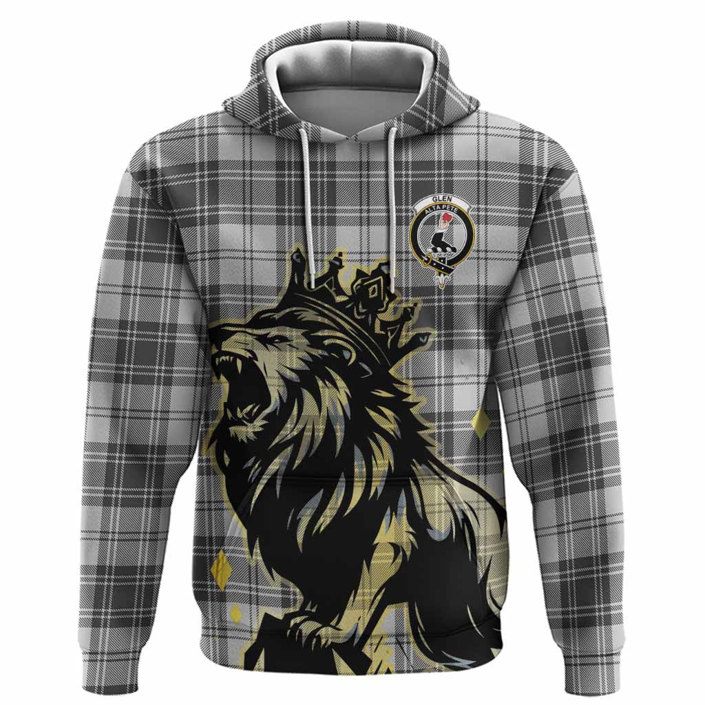 Glen Tartan Family Crest Hoodie Crowned Lion Roaring