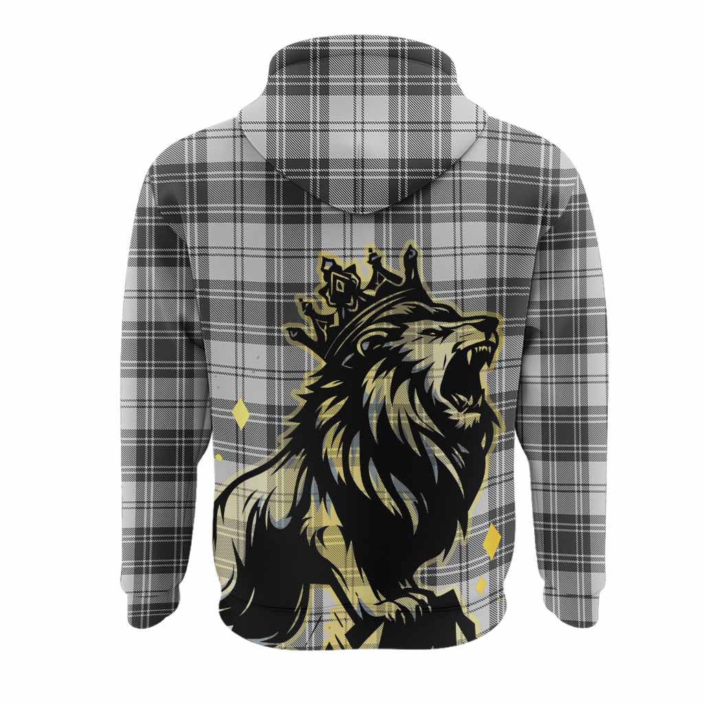 Glen Tartan Family Crest Hoodie Crowned Lion Roaring