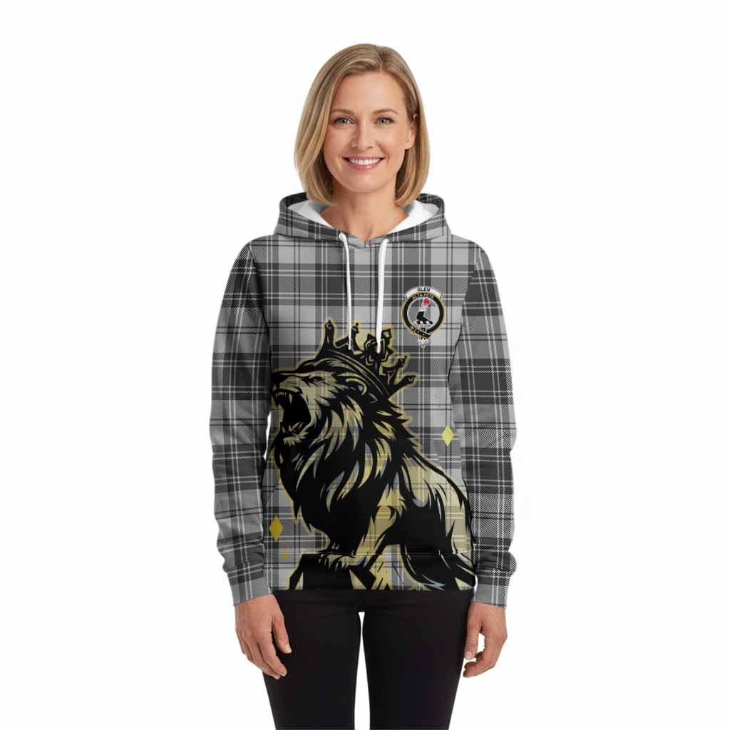 Glen Tartan Family Crest Hoodie Crowned Lion Roaring